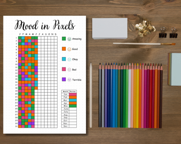 Digital Mood in Pixel tracker designed to support mental health and build self-awareness habits.