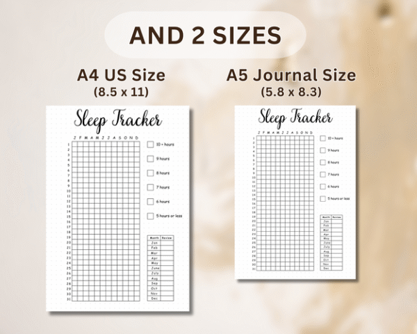 Digital sleep log integrated with the Five Minute Journal format to support restful nights and mindful mornings.